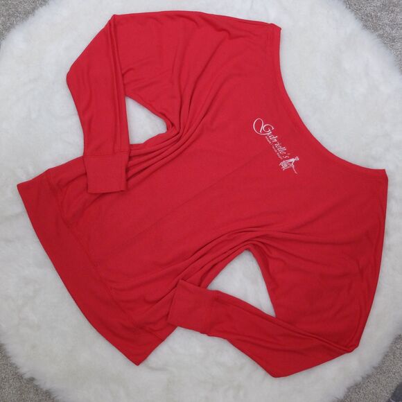 Gabrielle's Red Reindeer Long Sleeve Top Size Large - Picture 5 of 5
